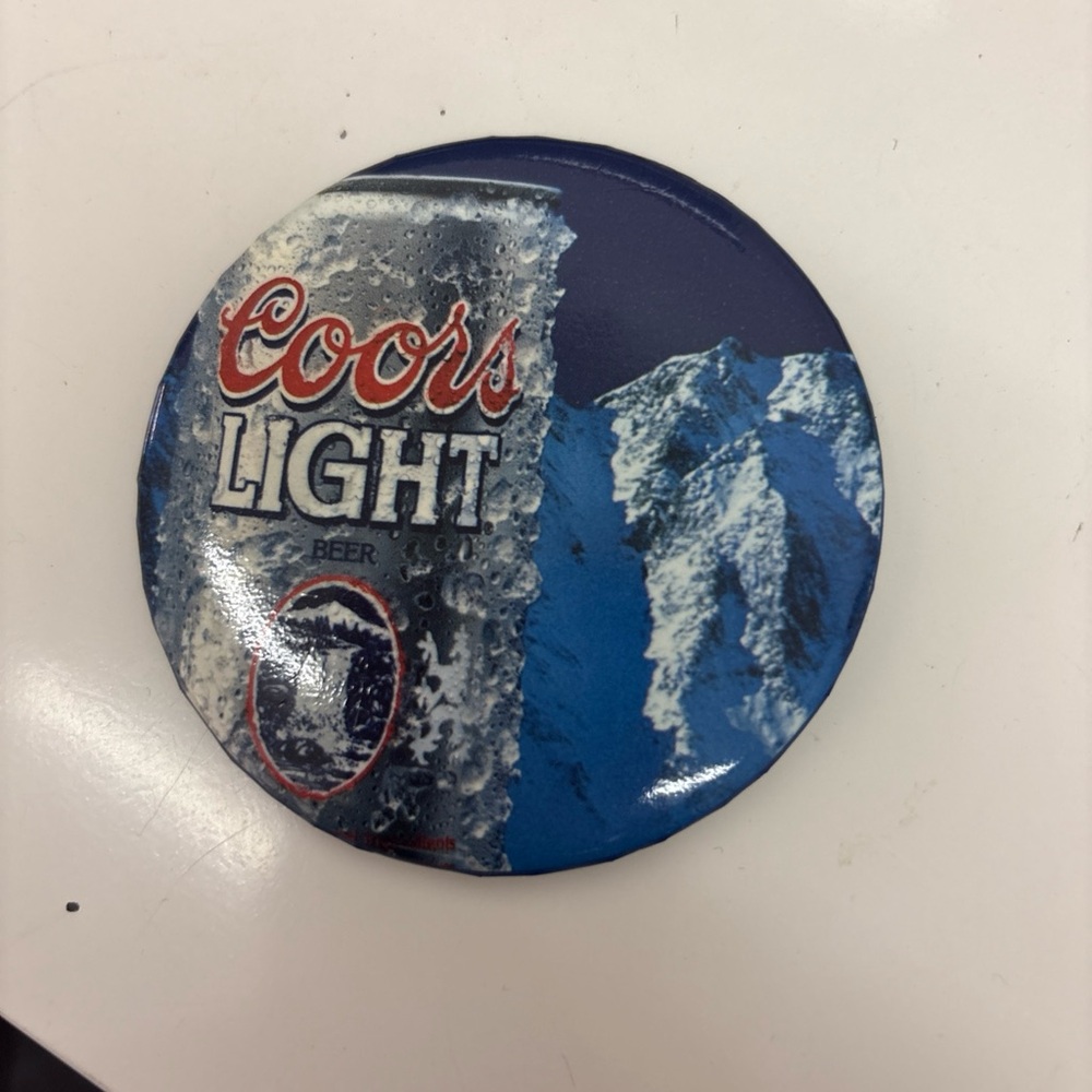 Vintage Coors Light Best of the Rockies is Here Pin 3" Button 1990's Metal Round